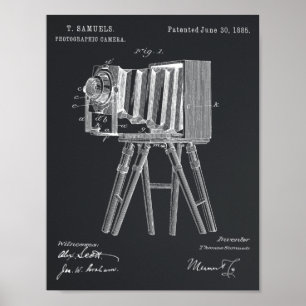 1885 Kamera-Patent-Kunstzeichnungsdruck Poster