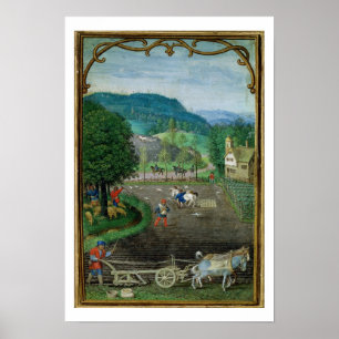 1885 Oktober hinzufügen: Pflügen und Aussäen, aus  Poster