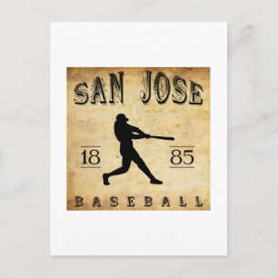 1885 San Jose California Baseball Postkarte