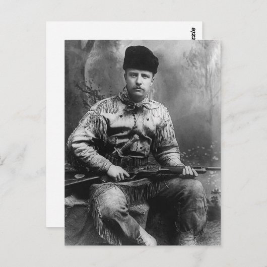 1885 Theodore Roosevelt Postkarte (Vorne/Hinten)