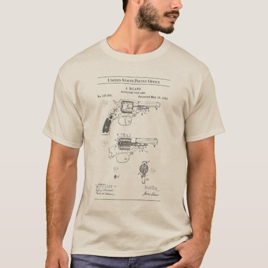 1885 US-Patent 317965 - Boland Revolver T-Shirt (Vorderseite)