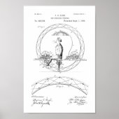 1885 Vintages Einrad-Bike-Patent Poster (Vorne)