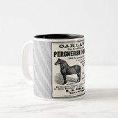 1886 AD FÜR PERCHERON-PFERDE ZWEIFARBIGE TASSE (Vorderseite Links)