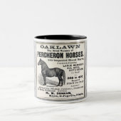 1886 AD FÜR PERCHERON-PFERDE ZWEIFARBIGE TASSE (Mittel)