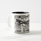1886 ATOMIZER/SPRINKLER-WERBUNG ZWEIFARBIGE TASSE (Vorderseite Links)