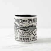 1886 ATOMIZER/SPRINKLER-WERBUNG ZWEIFARBIGE TASSE (Mittel)