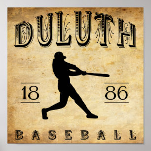 1886 Duluth Minnesota Baseball Poster