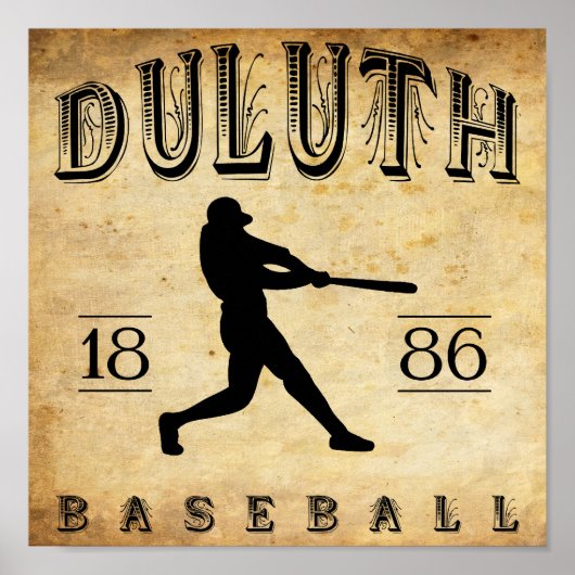 1886 Duluth Minnesota Baseball Poster (Vorne)