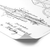 1886 Entwurf des Hoch-Rad-Fahrraddesigns Kunst Dru Poster (Ecke)