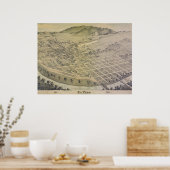 1886 Old El Paso City Karte Poster (Küche)
