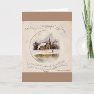 1886: Snowy Victorian winter Feiertagskarte