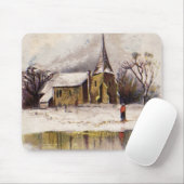 1886: Snowy Victorian winter Mousepad (Mit Mouse)