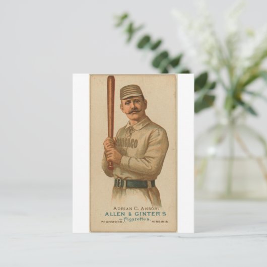 1887 Adrian C. Anson Postkarte (Stehend Vorderseite)