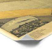 1887 Austin, TX Bird's Eye View Panorama Karte Poster (Ecke)