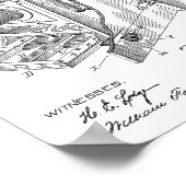 1887 Camera Patent Art Zeichnend Print Poster (Ecke)