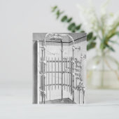 1887 erweiterte Badezimmer Dusche Postkarte (Stehend Vorderseite)