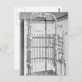 1887 erweiterte Badezimmer Dusche Postkarte (Vorne/Hinten)