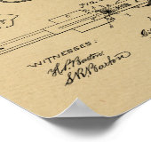 1887 Gun Revolver Patent Art Zeichnend Print Poster (Ecke)