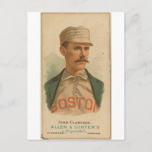 1887 John Clarkson Boston Beaneaters Postkarte (Vorderseite)