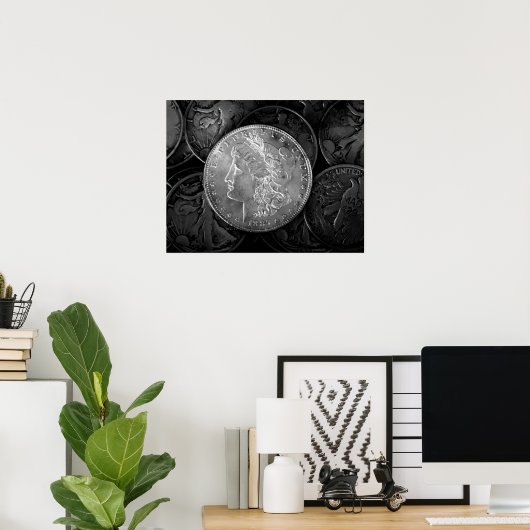 1887 Liberty Silver Dollar Poster (Heimbüro)