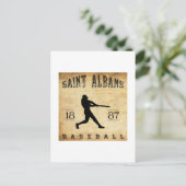 1887 Saint Albans Vermont Baseball Postkarte (Stehend Vorderseite)