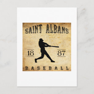 1887 Saint Albans Vermont Baseball Postkarte