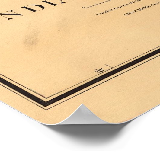 1887 Territory Map Oklahoma Territory Poster (Ecke)