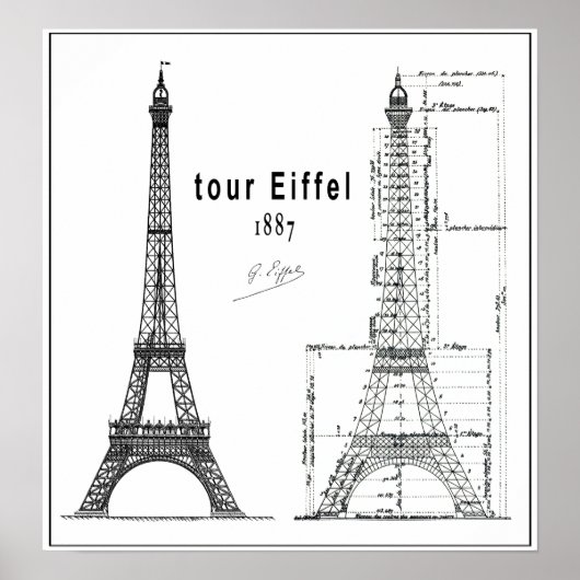 1887 TOUR EIFFEL POSTER (Vorne)