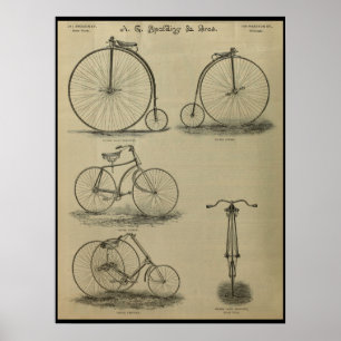 1887 Vintage Victor Fahrrad Magazin Werbekunst Pos Poster