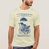 1888 Kinderwagen-Jahrgang und (blau) T-Shirt (Vorderseite)