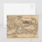 1888_Old_Colony_Railroad_Cape_Cod_map Postkarte (Vorne/Hinten)