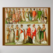 1888 Regency Shawls, Zeichnend Mode Poster (Vorne)
