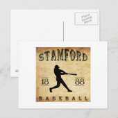 1888 Stamford Connecticut Baseball Postkarte (Vorne/Hinten)
