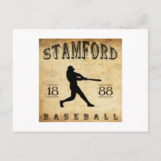 1888 Stamford Connecticut Baseball Postkarte (Vorderseite)