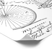 1888 Vintages Fahrraddesign Patentschrift Art Prin Poster (Ecke)