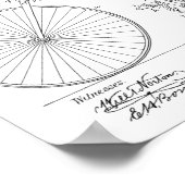 1888 Vintages Fahrraddesign Patentschrift Art Prin Poster (Ecke)