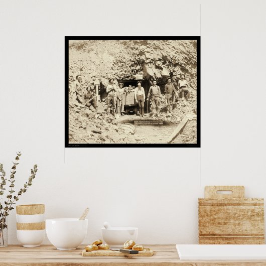 1889 bei Montana Mine acht Männer Poster (Küche)