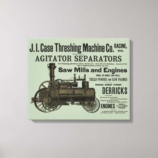 1889 Drohmaschine Motor Leinwanddruck (Vorderseite)