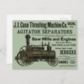 1889 Drohmaschine Motor Postkarte (Vorne/Hinten)