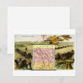 1889 North Dakota Postkarte (Vorne/Hinten)
