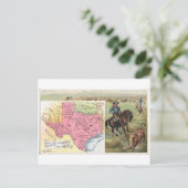 1889 Texas Vintag Trading Card Postkarte (Stehend Vorderseite)