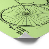 1889 Vintages Fahrradpatent drucken Poster (Ecke)