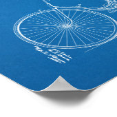 1889 Vintages Fahrradpatent Print Blueprint Poster (Ecke)