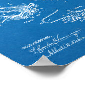 1890 Bicycle High Wheeler Pedal Design Patent Art Poster (Ecke)