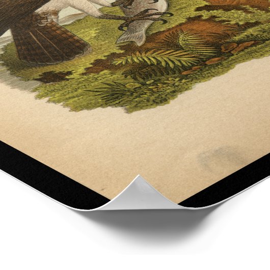 1890 Bird Print Fish Hawk Poster (Ecke)