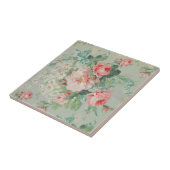 1890 Britische Vintage Fabric Rose & Daisies Fliese (Seite)