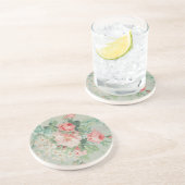 1890 Britische Vintage Fabric Rose & Daisies Getränkeuntersetzer (Seite)