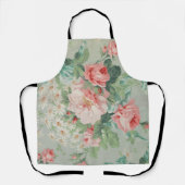 1890 Britische Vintage Fabric Rose & Daisies Schürze (Vorderseite)