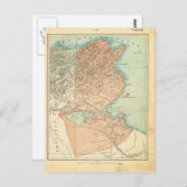 1890, französische Provinzkarte Tunesien Postkarte (Vorne/Hinten)