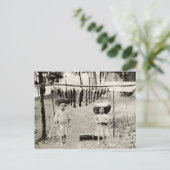 1890 Girls Fishing Postkarte (Stehend Vorderseite)